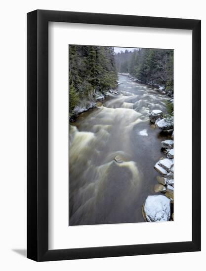 West Virginia, Blackwater Falls State Park. Blackwater River Rapids in Winter-Jaynes Gallery-Framed Photographic Print