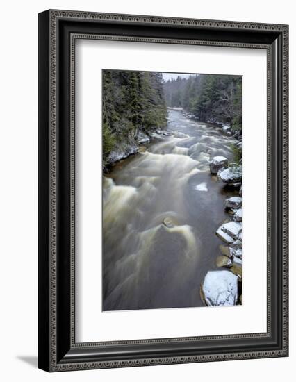 West Virginia, Blackwater Falls State Park. Blackwater River Rapids in Winter-Jaynes Gallery-Framed Photographic Print