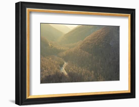 West Virginia, Blackwater Falls State Park. Mountain Sunset from Lindy Point-Jaynes Gallery-Framed Photographic Print