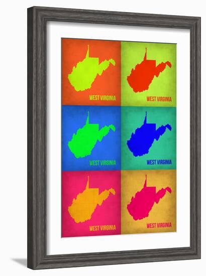 West Virginia Pop Art Map 1-NaxArt-Framed Art Print
