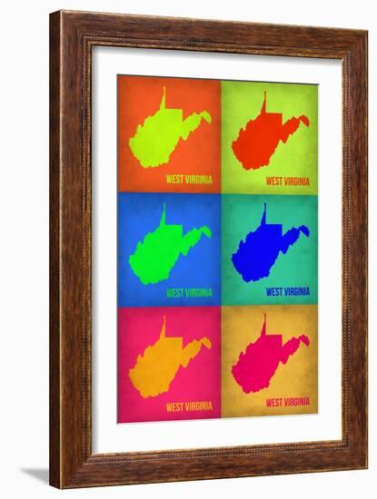 West Virginia Pop Art Map 1-NaxArt-Framed Art Print