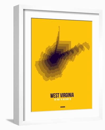 West Virginia Radiant Map 3-NaxArt-Framed Art Print