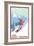 West Virginia - Snowboarder-Lantern Press-Framed Art Print