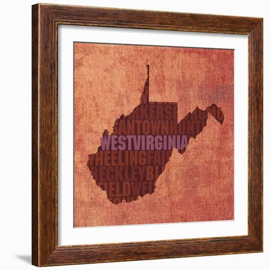 West Virginia State Words-David Bowman-Framed Giclee Print