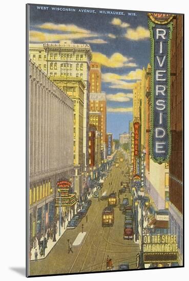 West Wisconsin Avenue, Milwaukee, Wisconsin-null-Mounted Art Print