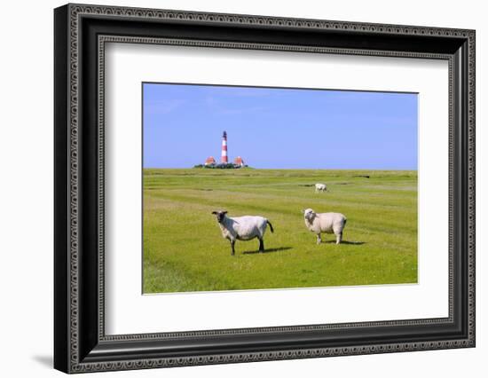 Westerhever Lighthouse, North Sea, Schleswig-Holstein, Westerheversand, Wadden Sea-Herbert Kehrer-Framed Photographic Print