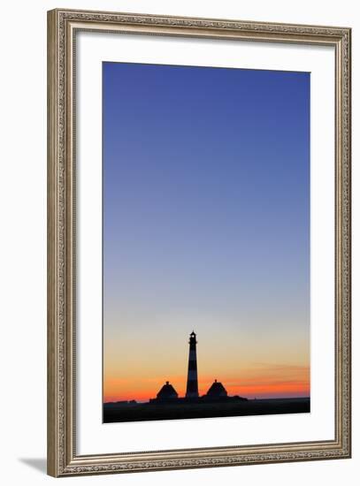 Westerhever Lighthouse, North Sea, Schleswig-Holstein, Westerheversand, Wadden Sea-Herbert Kehrer-Framed Photographic Print