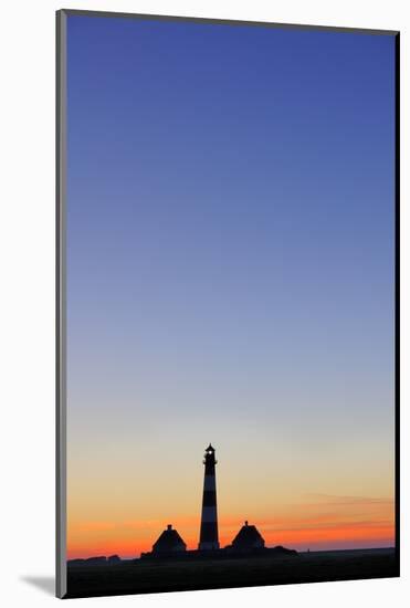 Westerhever Lighthouse, North Sea, Schleswig-Holstein, Westerheversand, Wadden Sea-Herbert Kehrer-Mounted Photographic Print