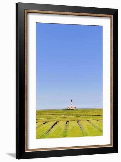 Westerhever Lighthouse, North Sea, Schleswig-Holstein, Westerheversand, Wadden Sea-Herbert Kehrer-Framed Photographic Print