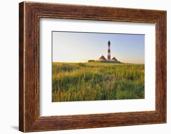 Westerhever Lighthouse, North Sea, Schleswig-Holstein, Westerheversand, Wadden Sea-Herbert Kehrer-Framed Photographic Print