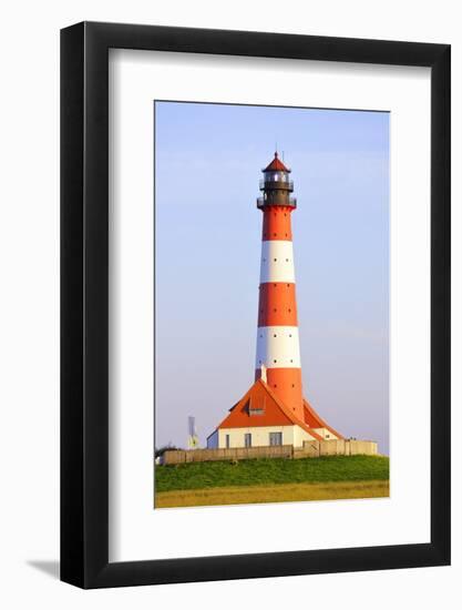 Westerhever Lighthouse, North Sea, Schleswig-Holstein, Westerheversand, Wadden Sea-Herbert Kehrer-Framed Photographic Print