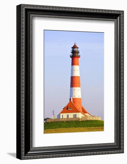 Westerhever Lighthouse, North Sea, Schleswig-Holstein, Westerheversand, Wadden Sea-Herbert Kehrer-Framed Photographic Print