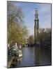 Westerkerk Church and the Prinsengracht Canal, Amsterdam, Netherlands, Europe-Amanda Hall-Mounted Photographic Print