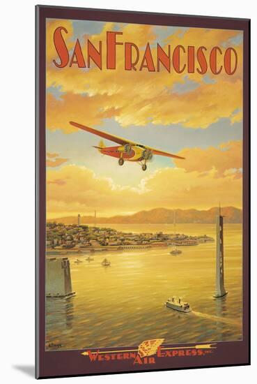 Western Air Express, San Francisco, California-Kerne Erickson-Mounted Giclee Print