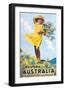 Western Australia, Flower Girl c.1936-Percy Trompf-Framed Art Print
