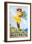 Western Australia, Flower Girl c.1936-Percy Trompf-Framed Art Print