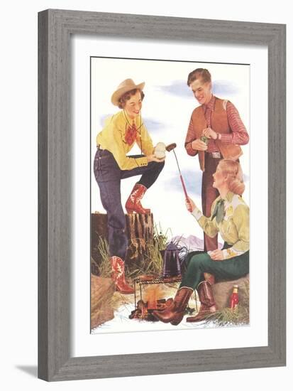 Western Barbecue-null-Framed Art Print