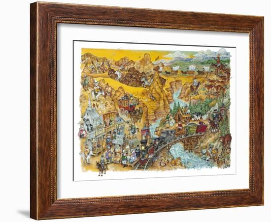 Western Cats-Bill Bell-Framed Giclee Print