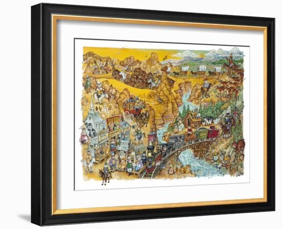 Western Cats-Bill Bell-Framed Giclee Print