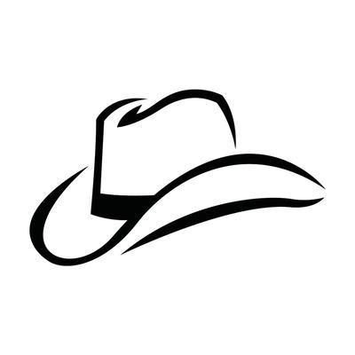 black and white cowboy hat