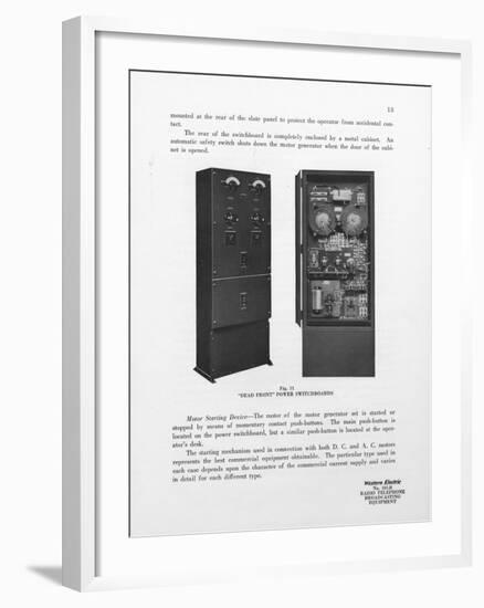 Western Electric Company's Dead Front Power Switchboards-null-Framed Giclee Print