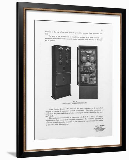 Western Electric Company's Dead Front Power Switchboards-null-Framed Giclee Print