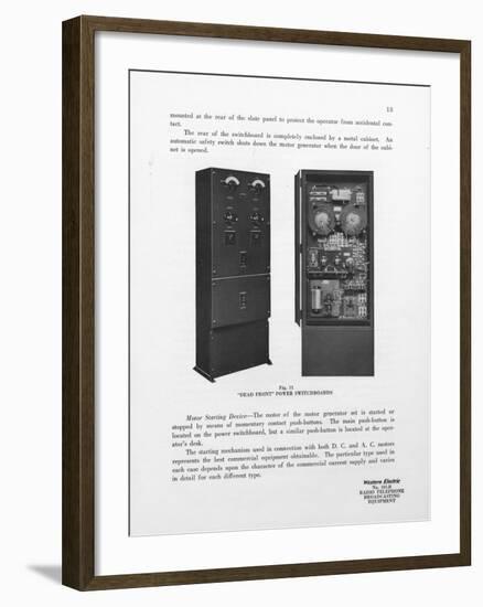 Western Electric Company's Dead Front Power Switchboards-null-Framed Giclee Print