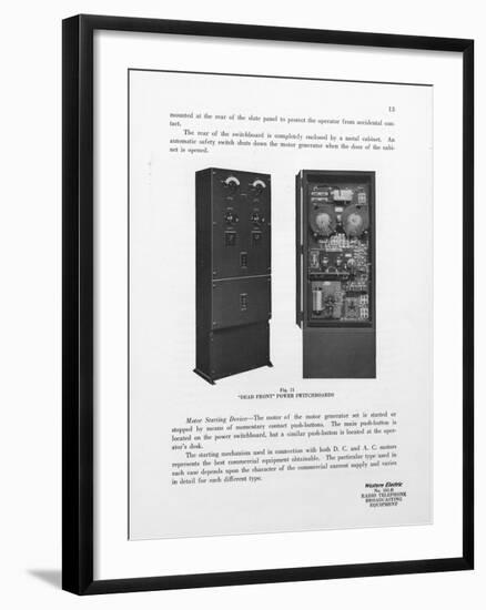 Western Electric Company's Dead Front Power Switchboards-null-Framed Giclee Print