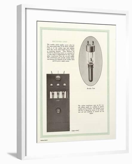 Western Electric Company's Rectifier Unit-null-Framed Giclee Print