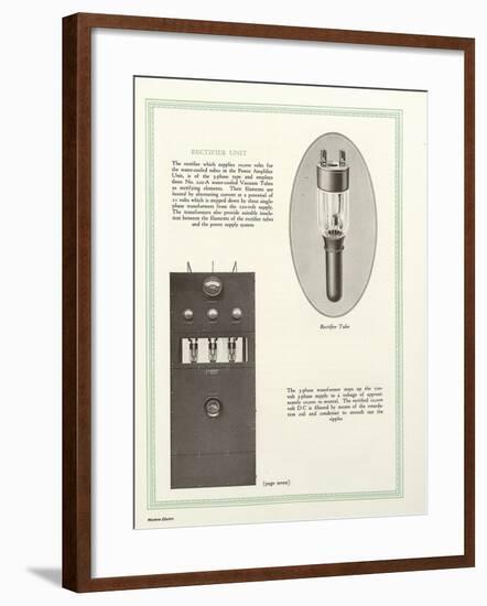 Western Electric Company's Rectifier Unit-null-Framed Giclee Print