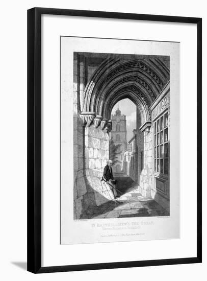 Western Entrance to the Church of St Bartholomew-The-Great, Smithfield, City of London, 1837-John Le Keux-Framed Giclee Print