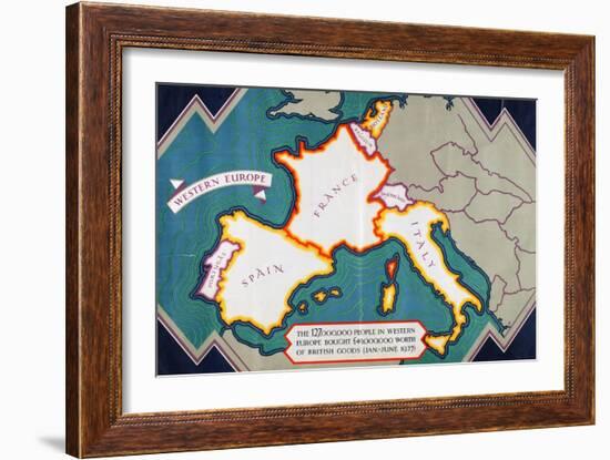 Western Europe, from the Series 'Where Our Exports Go'-William Grimmond-Framed Giclee Print