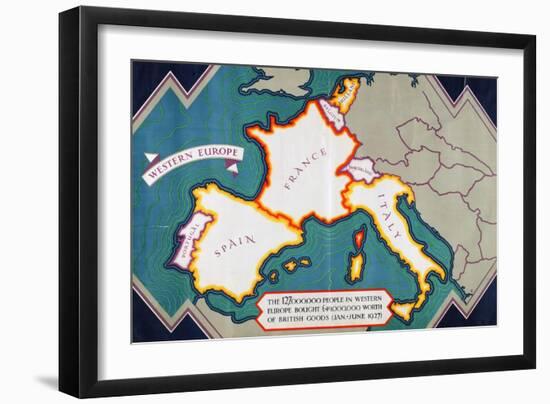 Western Europe, from the Series 'Where Our Exports Go'-William Grimmond-Framed Giclee Print