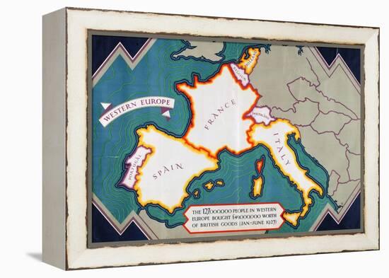 Western Europe, from the Series 'Where Our Exports Go'-William Grimmond-Framed Premier Image Canvas