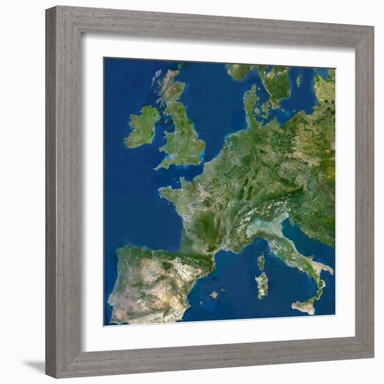 Western Europe-PLANETOBSERVER-Framed Premium Photographic Print