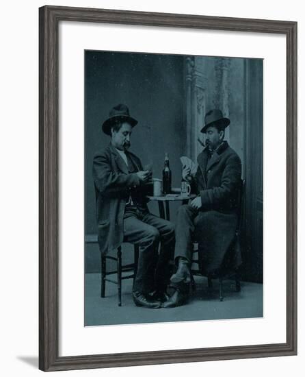 Western Gamblers-null-Framed Art Print