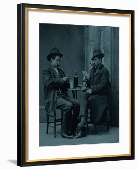 Western Gamblers-null-Framed Art Print