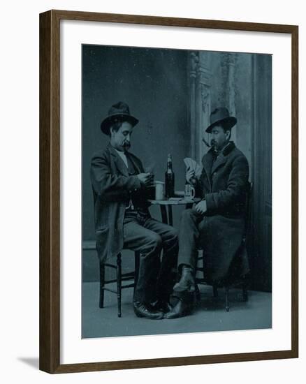 Western Gamblers-null-Framed Art Print