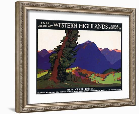 'Western Highlands - First Class Hotels - British Poster', c1926-Andrew Johnson-Framed Giclee Print