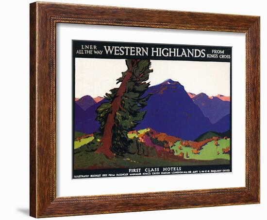 'Western Highlands - First Class Hotels - British Poster', c1926-Andrew Johnson-Framed Giclee Print