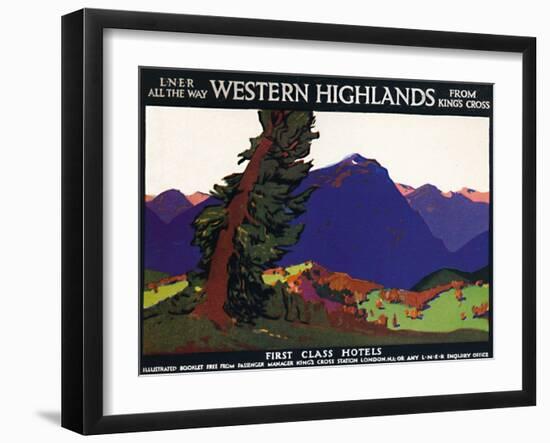'Western Highlands - First Class Hotels - British Poster', c1926-Andrew Johnson-Framed Giclee Print