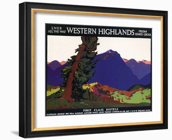 'Western Highlands - First Class Hotels - British Poster', c1926-Andrew Johnson-Framed Giclee Print