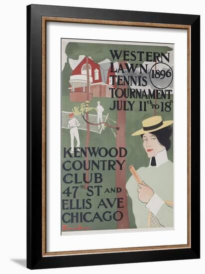 Western Lawn Tennis Tournament Kenwood Country Club Poster--Framed Giclee Print