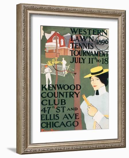 Western Lawn Tennis Tournament-Edward Penfield-Framed Premium Giclee Print