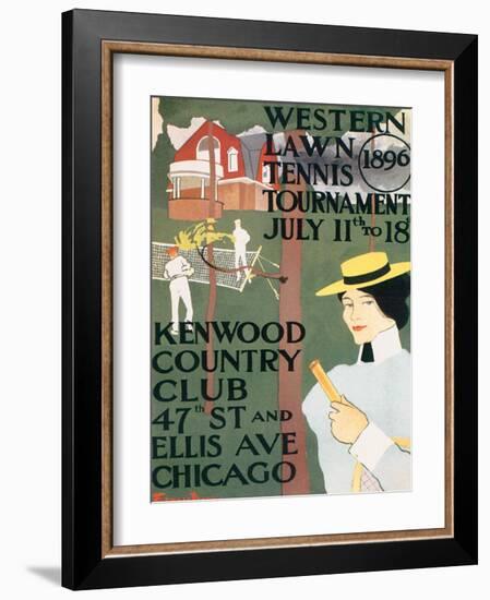 Western Lawn Tennis Tournament-Edward Penfield-Framed Premium Giclee Print