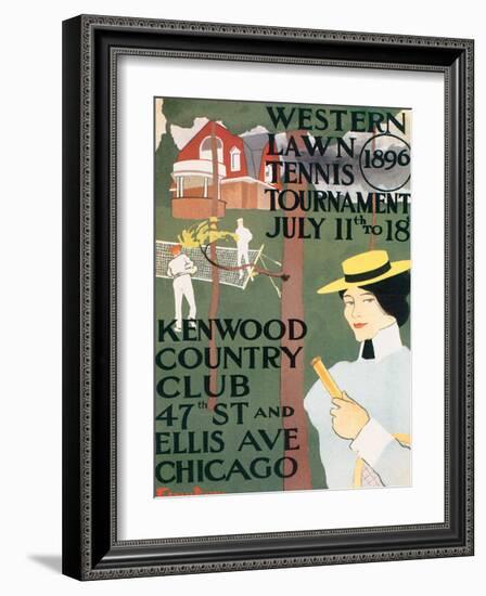 Western Lawn Tennis Tournament-Edward Penfield-Framed Premium Giclee Print