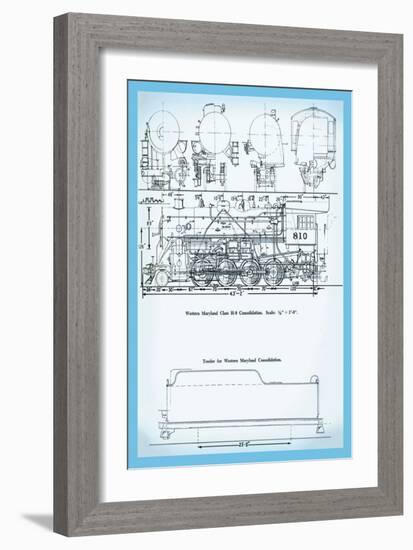 Western Maryland Class H-9 Consolidation-null-Framed Art Print