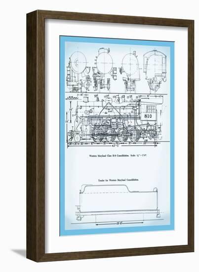 Western Maryland Class H-9 Consolidation-null-Framed Art Print