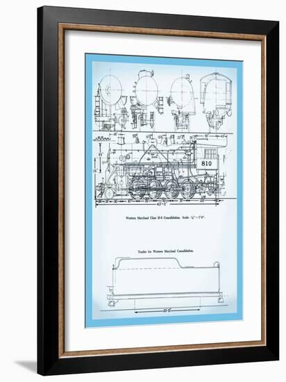 Western Maryland Class H-9 Consolidation-null-Framed Art Print