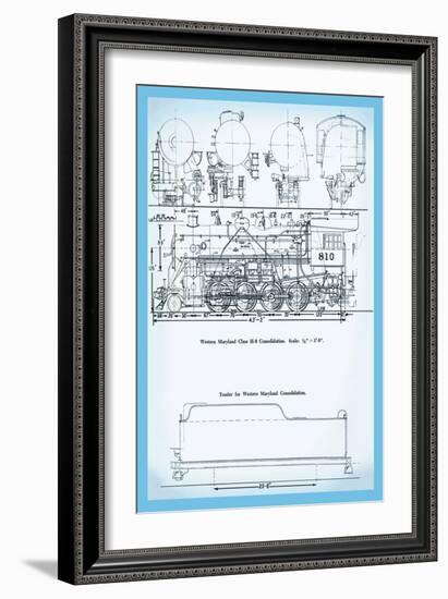 Western Maryland Class H-9 Consolidation-null-Framed Art Print